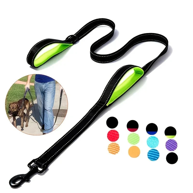 Heavy Duty Double-Handled Dog Leash for Training and Safety-My Little Pet