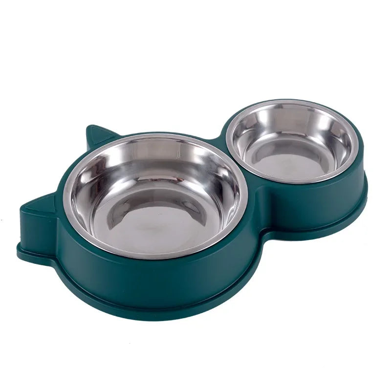 Stainless Steel Pet Food & Water Bowls – Durable Dual Pet Feeding Set for Dogs & Cats - My Little Pet