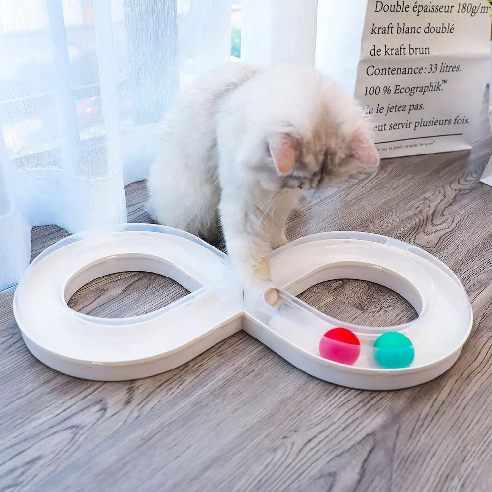 Interactive Cat Toy with Turntable and Tunnel-My Little Pet