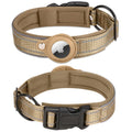 Waterproof Leather Dog Collar with Airtag Holder-My Little Pet