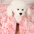 Luxurious Paw Print Dog Blanket - Soft, Warm & Machine Washable-My Little Pet