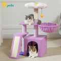 Luxury Indoor Cat Tree with Hammock, Double Condos, and Scratching Posts-My Little Pet