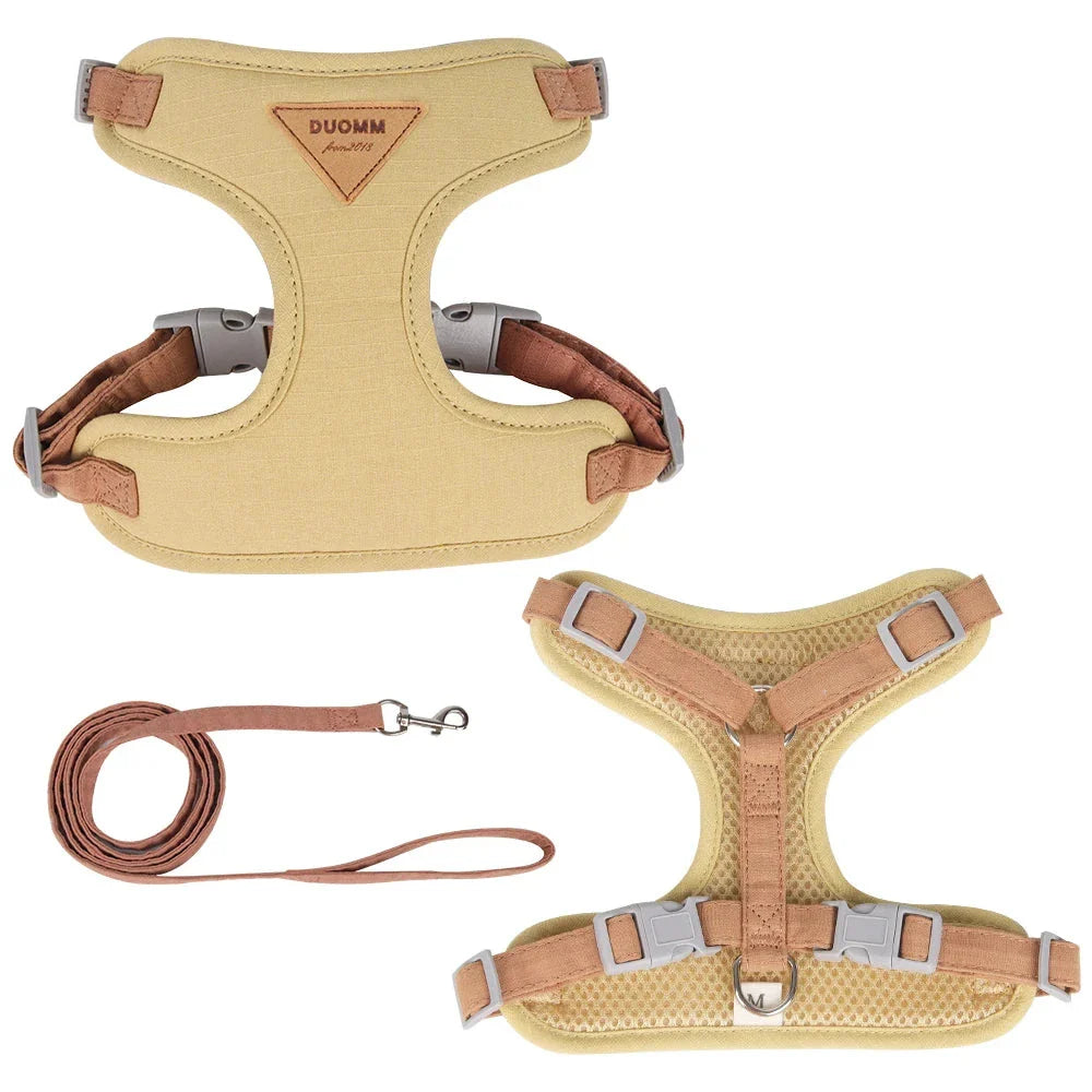 Fashionable Cat and Dog Harness with Leash – Comfortable Outdoor Walking Set-My Little Pet