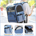 Double Shoulder Pet Backpack for Small Dogs - Sturdy, Breathable, and Foldable-My Little Pet