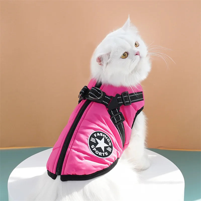 Waterproof Winter Dog Jacket with Built-in Harness-My Little Pet