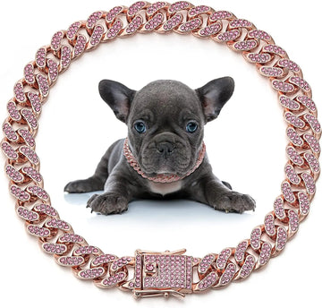 Elegant Diamond Cuban Link Pet Collar for Dogs and Cats-My Little Pet