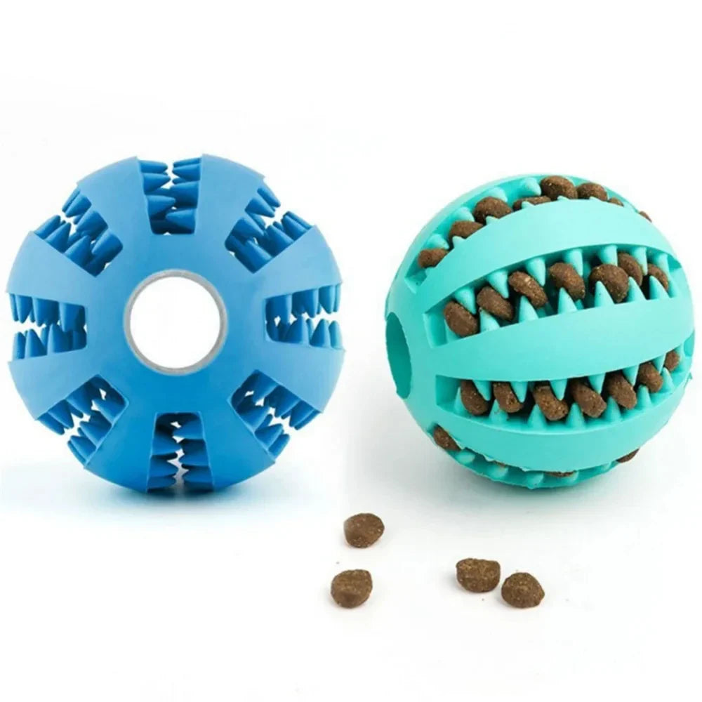 Interactive Rubber Chew Ball for Dogs and Cats – Tooth Cleaning Food Dispensing Ball-My Little Pet