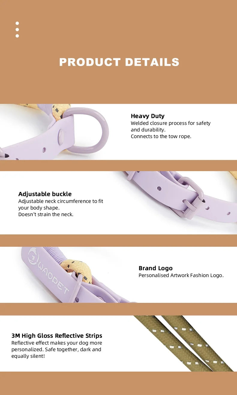 Stylish Waterproof Dog Collar - Cute Candy Collar with Reflective Nylon-My Little Pet