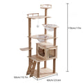 Multi-Level Cat Tree Tower with Sisal Scratching Posts and Transparent Hammocks-My Little Pet