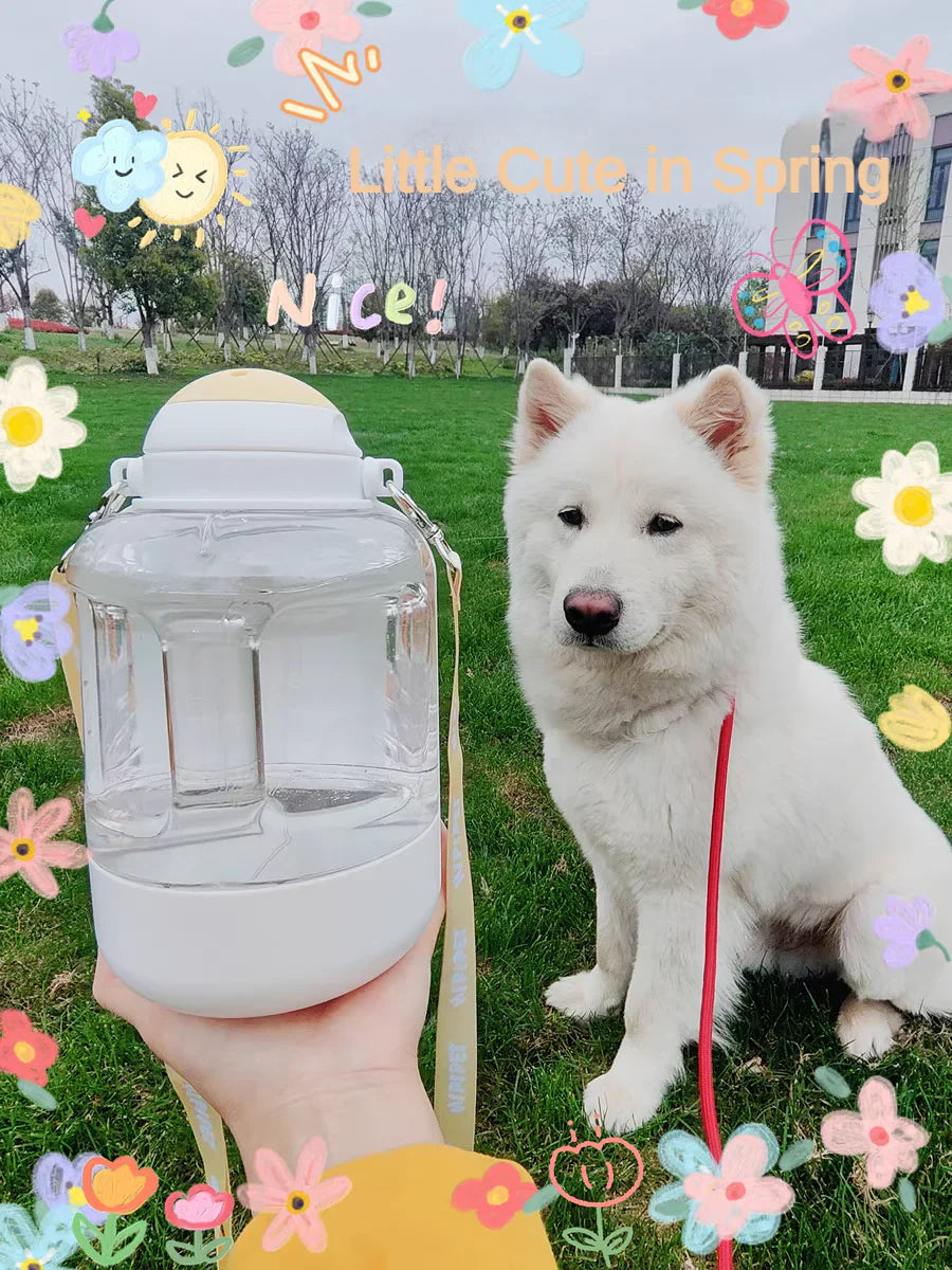 Portable 2-in-1 Dog Water Bottle & Food Container-My Little Pet