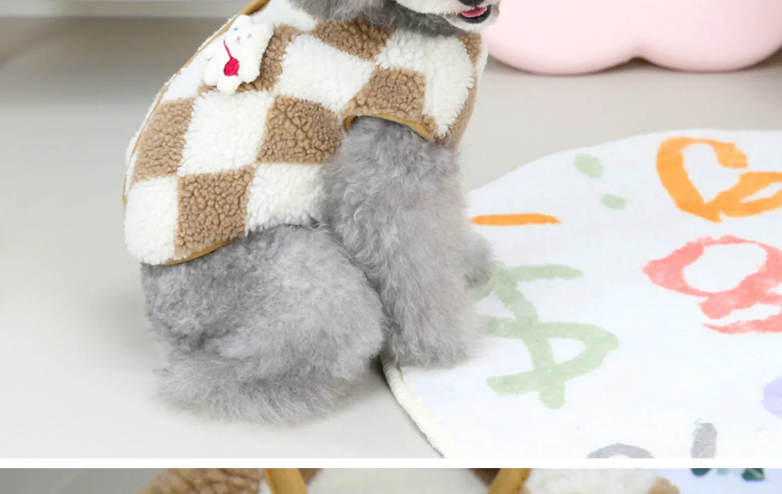 Plaid Fleece Jumpsuit for Small Pets-My Little Pet