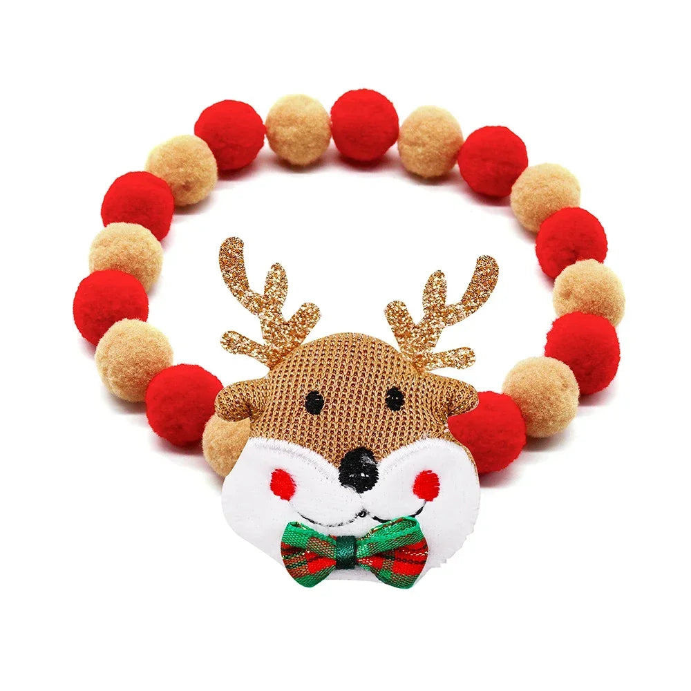 Festive Holiday Pet Bowtie Collar with Seasonal Design-My Little Pet