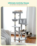 Multi-Level Cat Tree Tower with Scratching Post and Cozy Condo-My Little Pet