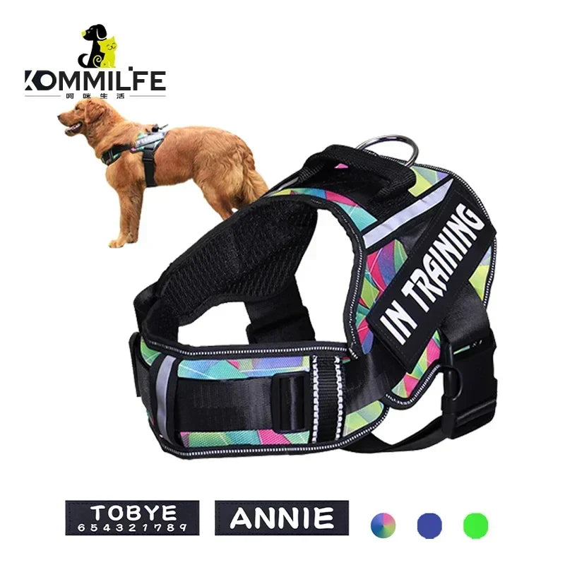 KOMMILIFE Adjustable Dog Harness with Reflective and Breathable Design-My Little Pet