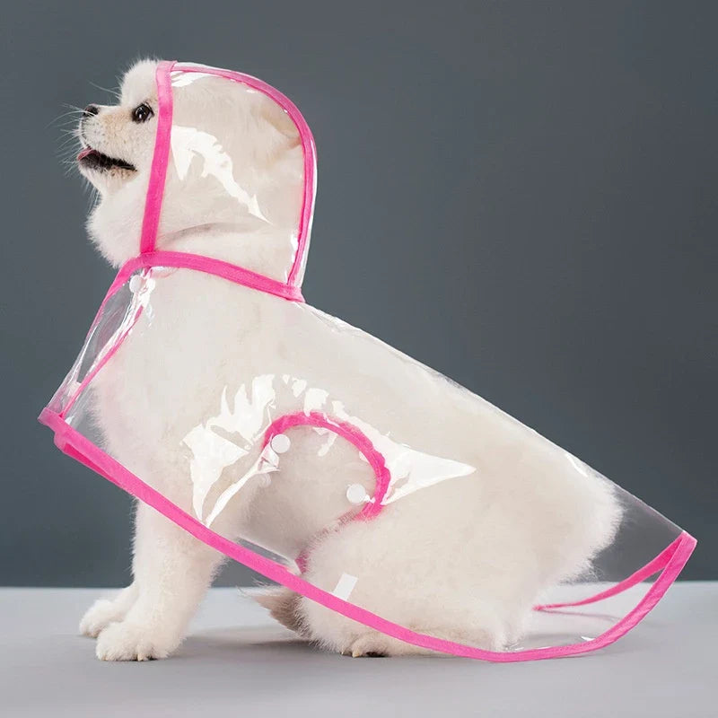 Transparent Raincoat for Dogs - Durable, Windproof, and Waterproof-My Little Pet