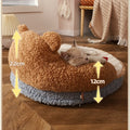 Plush Bear-Shaped Pet Bed - Cozy Cushion for Cats and Dogs-My Little Pet