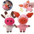 Interactive Plush Squeaky Dog Toy in Cow/Pig Shapes - Ideal for Small to Medium Pets-My Little Pet