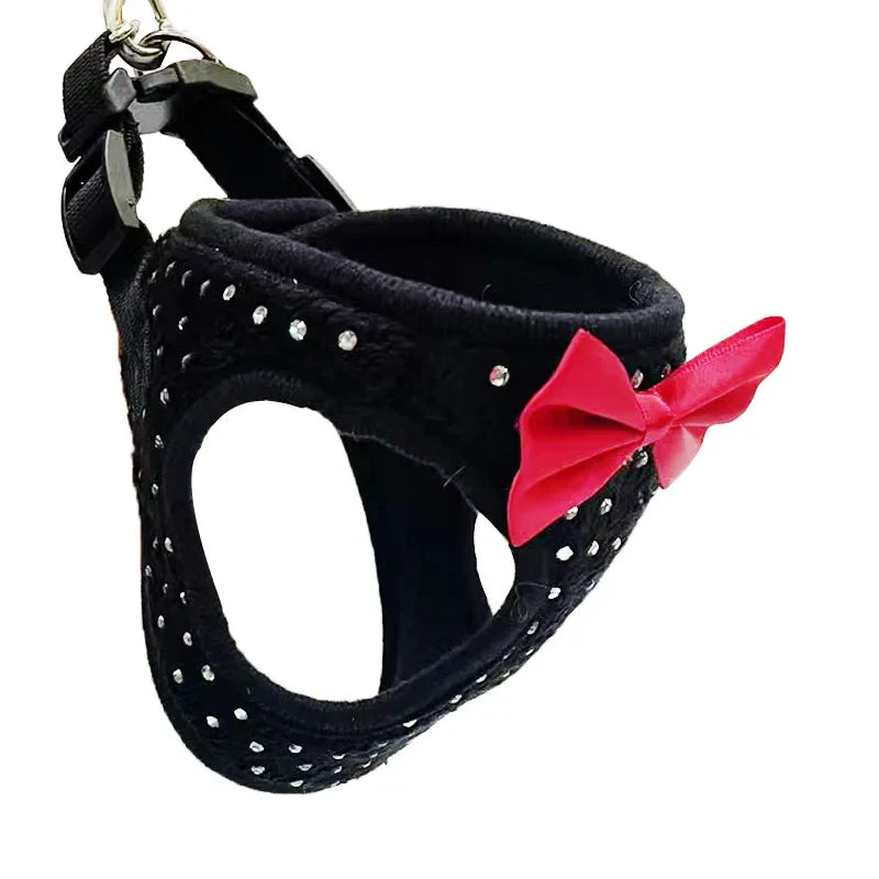 Elegant Soft Diamond Dog Harness Vest-My Little Pet