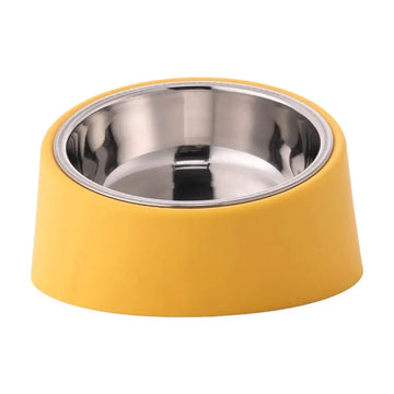 Anti-Tip Dog Feeder with Neck Protection - Large Capacity Stainless Steel Bowl for Pets-My Little Pet