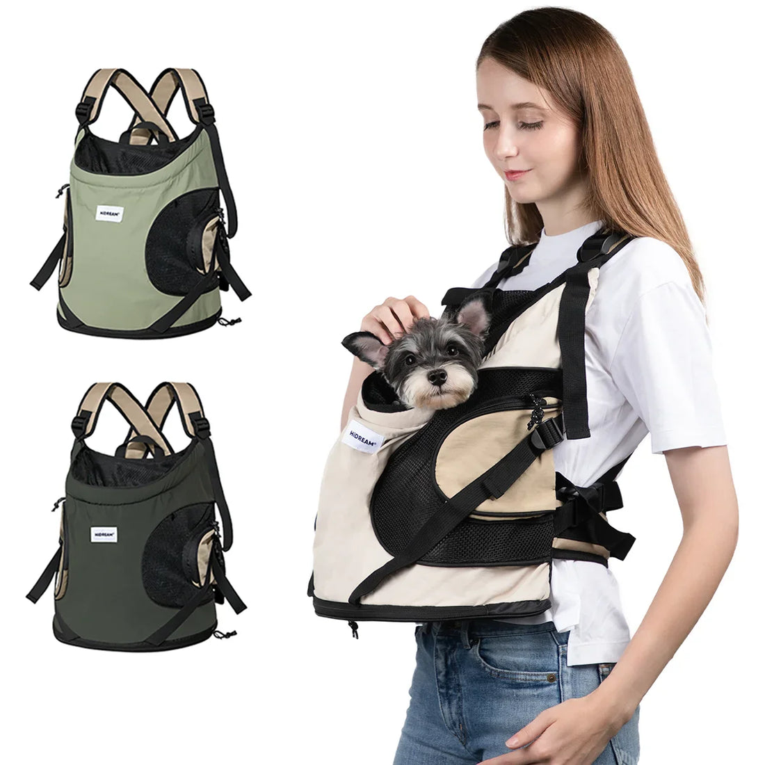 Breathable Pet Carrier Sling Bag for Small Dogs and Cats-My Little Pet