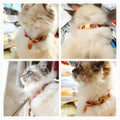 Elegant Sakura Engraved Pet Collar with Glitter Pendant-My Little Pet