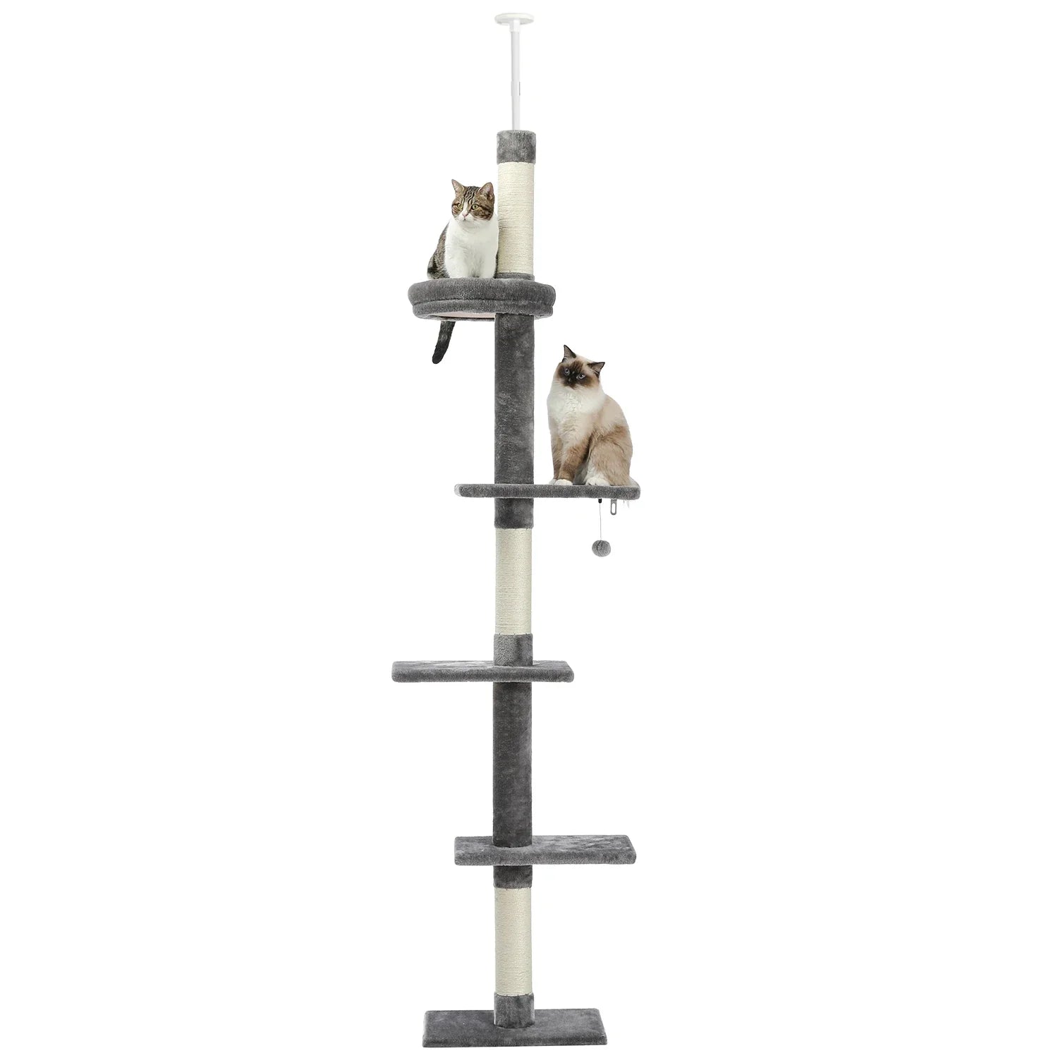 Floor-to-Ceiling Cat Tree - 228-274cm Tall Cat Climbing Tower-My Little Pet