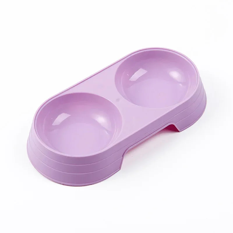 Macaron Dual Pet Bowl for Cats and Dogs - Lightweight Feeding Tray-My Little Pet