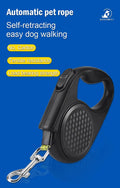 Retractable Dog Leash with Reflective Strip - 5m, for Dogs up to 20kg-My Little Pet