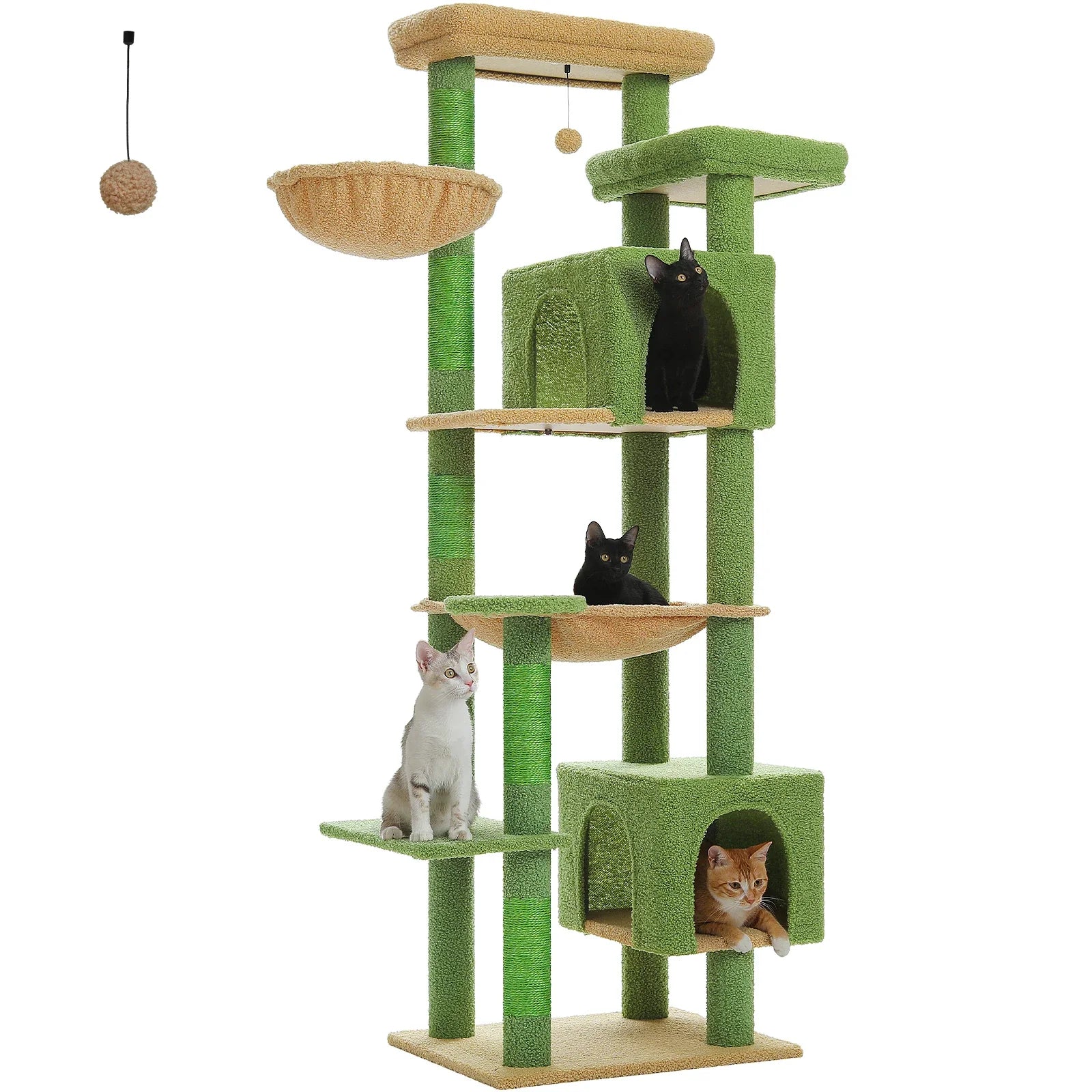 Multi-Level Cat Tree with Scratching Posts and Condos-My Little Pet