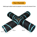 Foldable Cat Tunnel with Interactive Toy - Breathable Play Tunnel for Indoor Cats-My Little Pet