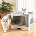 Foldable Cat Litter Box with Front Entry & Top Exit-My Little Pet