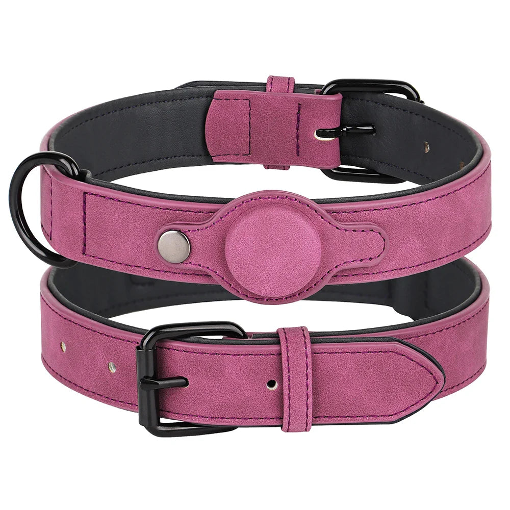 High-Quality GPS Tracker Leather Dog Collar-My Little Pet