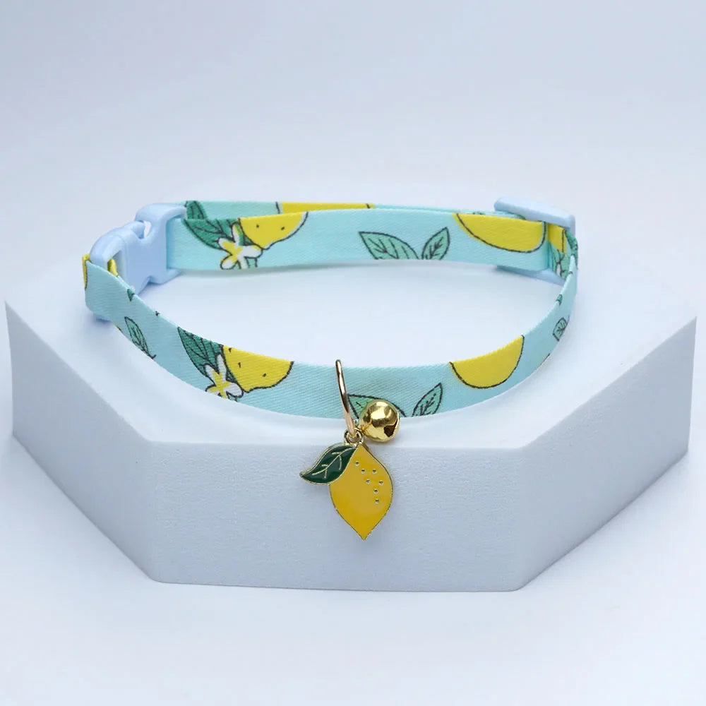 Cute Kawaii Cat and Small Dog Collar with Bell and Flower Design, Adjustable-My Little Pet