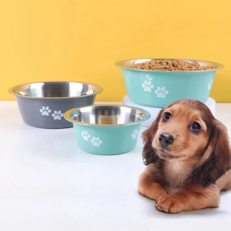 Non-Slip Stainless Steel Dog Bowls – Food & Water Feeders for Small to Large Dogs - My Little Pet