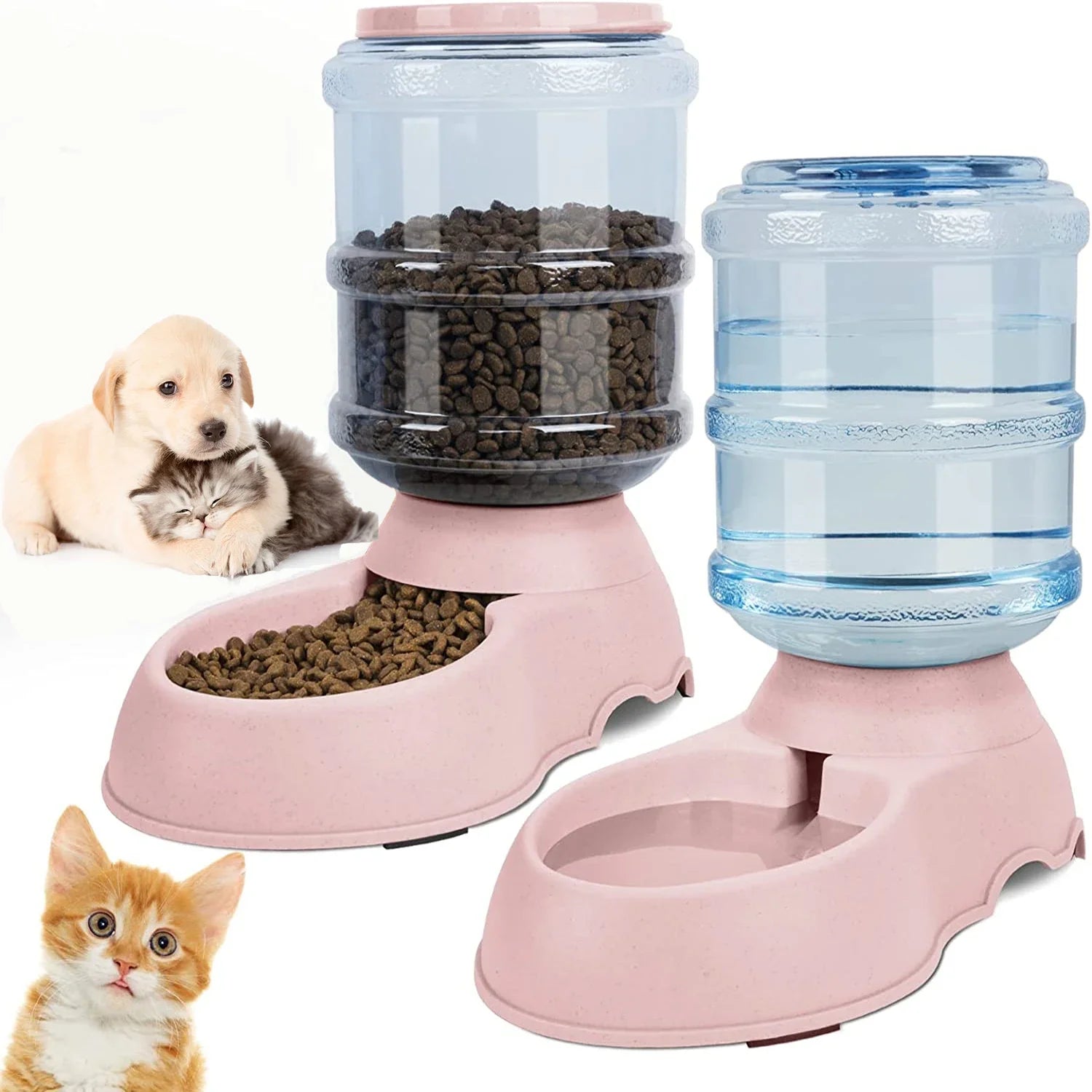 Automatic Water Dispenser and Large-Capacity Pet Feeder – Food and Water Bowl for Cats and Small Dogs - My Little Pet