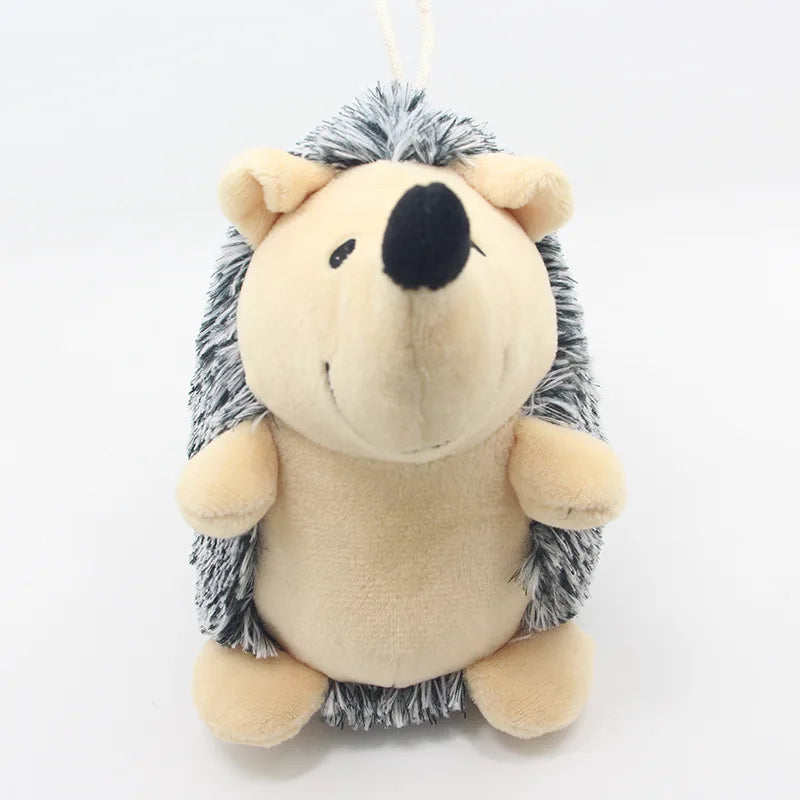 Interactive Hedgehog Plush Dog Toy with Squeaker-My Little Pet