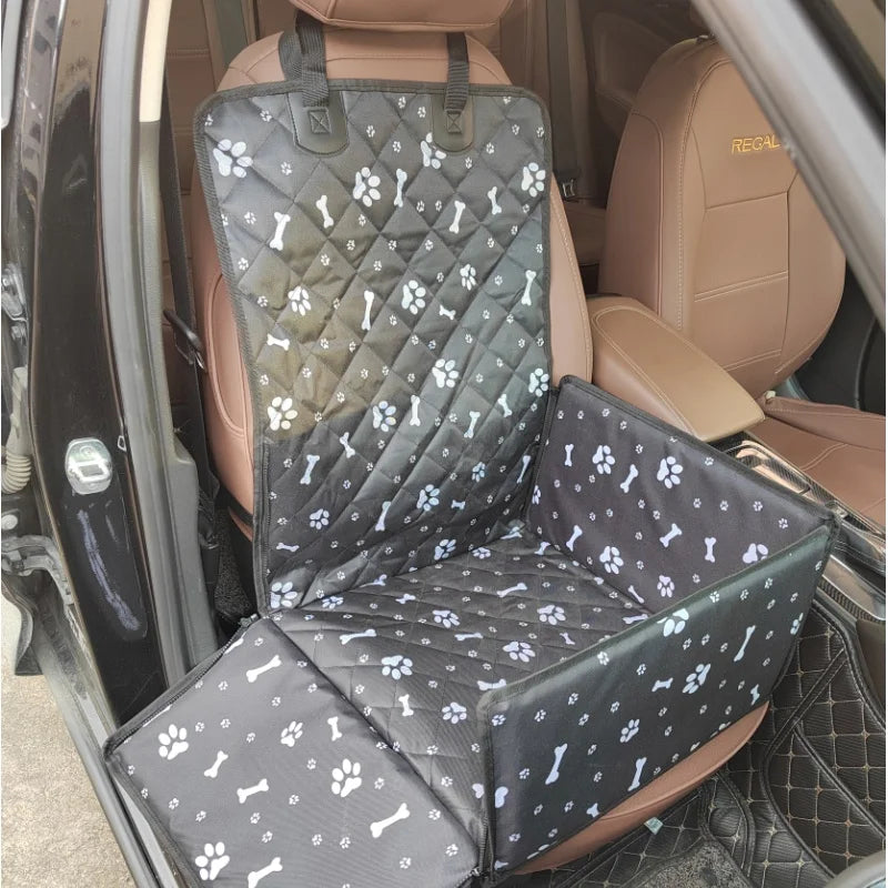 Waterproof Pet Car Seat Cover for Dogs - Durable Oxford Hammock with Foldable Travel Design-My Little Pet