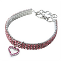 Elegant Rhinestone Dog Collar for Small to Medium Dogs - Pink-My Little Pet