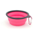 Folding Portable Silicone Dog Feeder Bowl – 2-in-1 Pet Dispenser with Carabiner for Outdoor Travel - My Little Pet