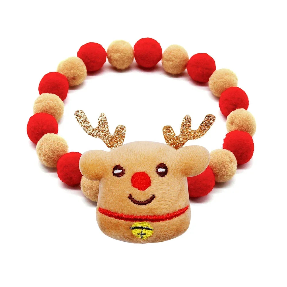 Festive Holiday Pet Bowtie Collar with Seasonal Design-My Little Pet