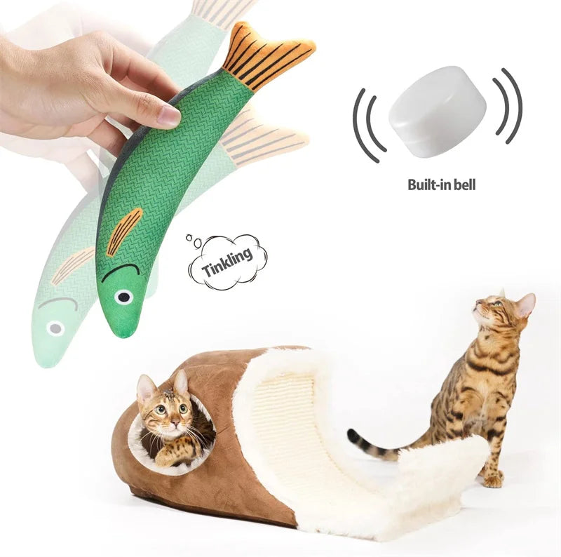 Interactive 3D Goldfish Catnip Toy for Kittens-My Little Pet