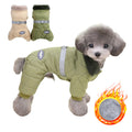 Winter Dog Overalls with Fur Collar and D Ring for Small Breeds-My Little Pet