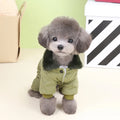 Winter Dog Overalls with Fur Collar and D Ring for Small Breeds-My Little Pet