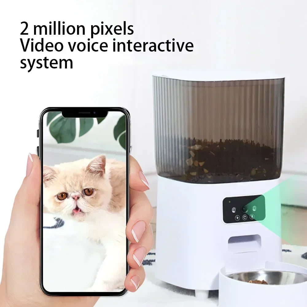 5L Smart Automatic Pet Feeder with Camera and Dual Bowls-My Little Pet