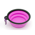 Folding Portable Silicone Dog Feeder Bowl – 2-in-1 Pet Dispenser with Carabiner for Outdoor Travel - My Little Pet