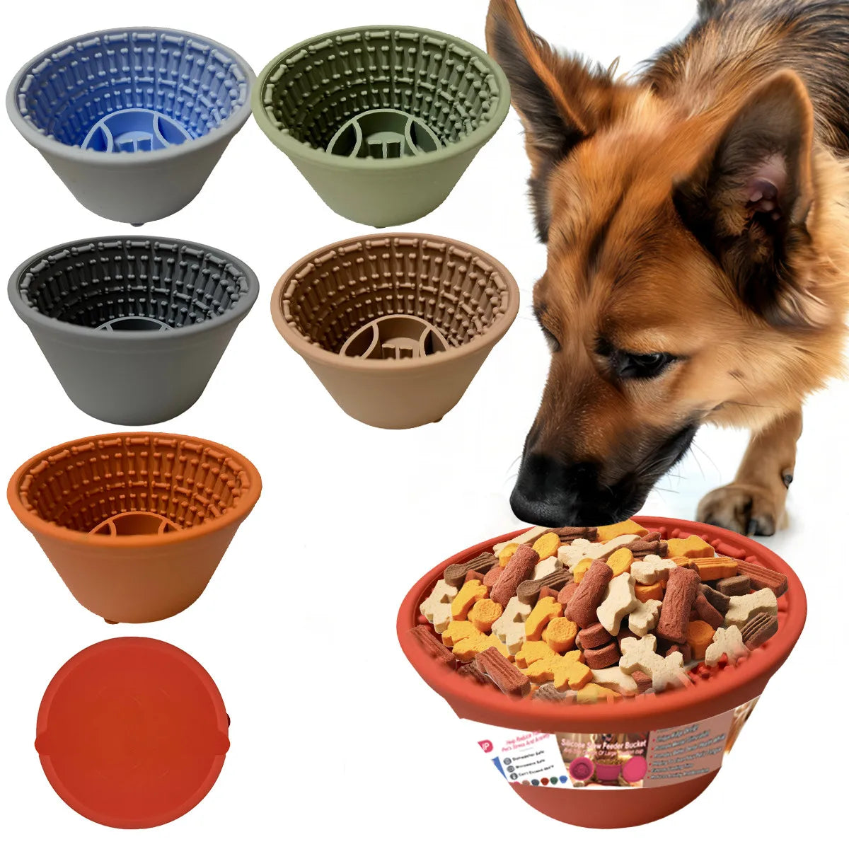 Multi-Functional Silicone Slow Feeder for Dogs and Cats-My Little Pet