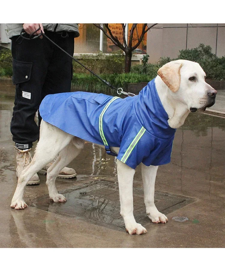 Waterproof Reflective Raincoat for Large Dogs-My Little Pet