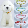 Cute Kawaii Cat and Small Dog Collar with Bell and Flower Design, Adjustable-My Little Pet