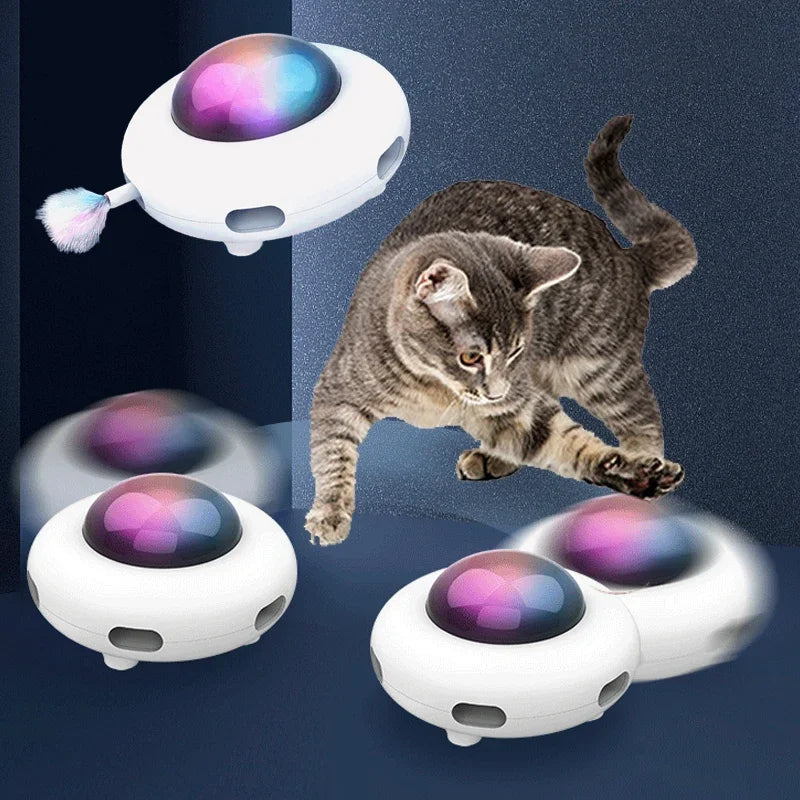 Interactive Cat Teaser Toy - USB Rechargeable with Replaceable Feather-My Little Pet