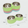 Eco-Friendly Wheat Straw Double Bowl for Dogs-My Little Pet